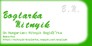 boglarka mitnyik business card